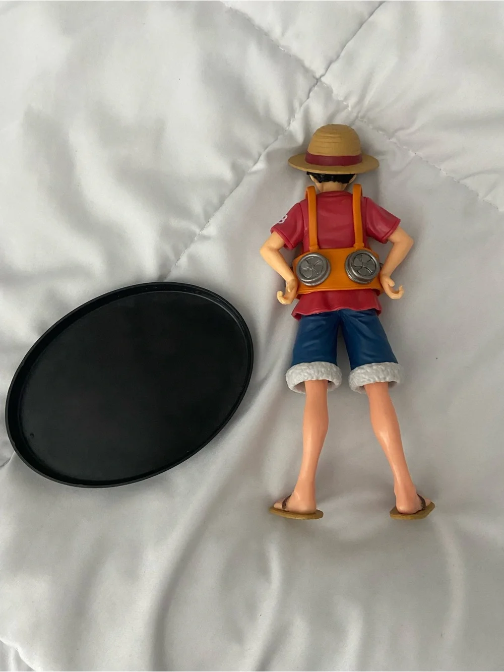 Luffy - One Piece Anime Character Straw Hat Figurine - Red, Blue, Tan